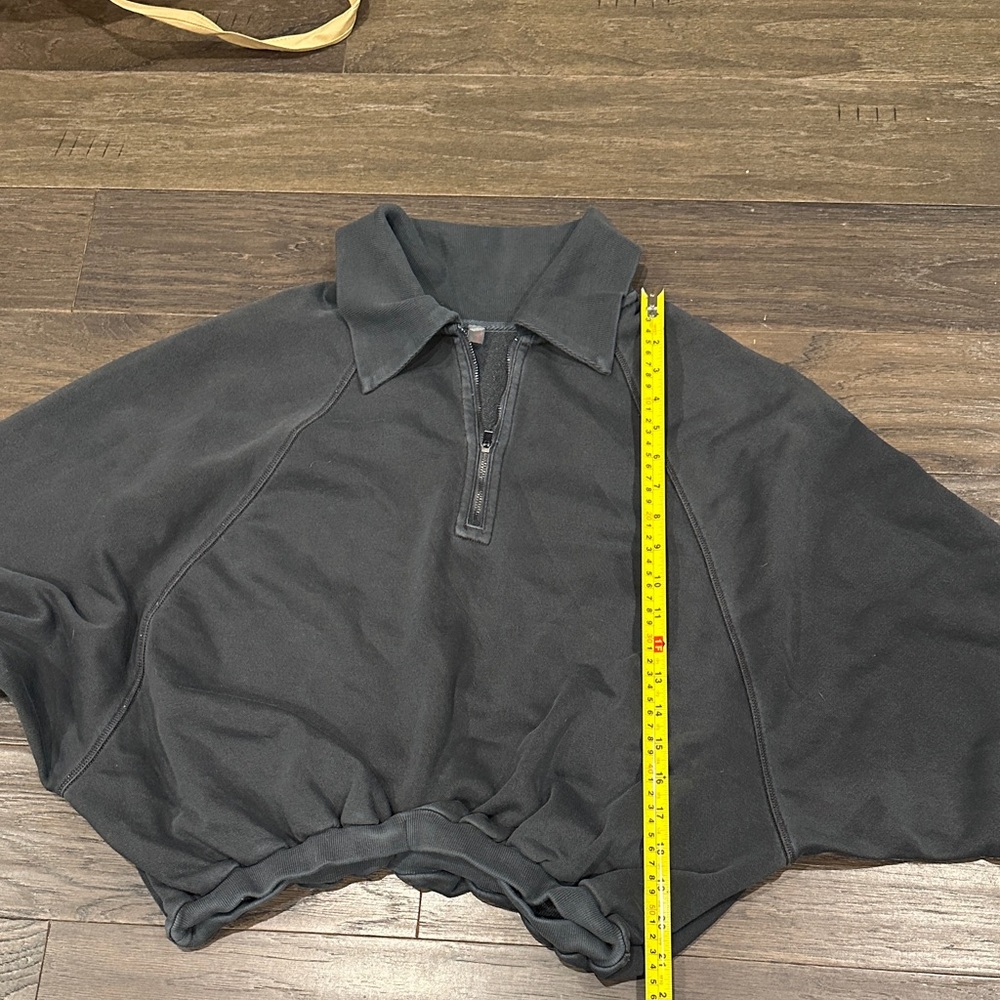 NWT FP Movement by Free People Charcoal Quarter-Zip Pullover